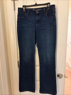 No Boundaries Women's Dark Indigo Wide Leg Jeans